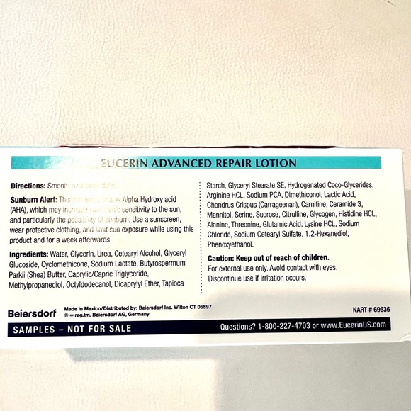 EUCERIN Advanced Repair Lotion . New Sample Size 16 per … - Picture 4 of 6